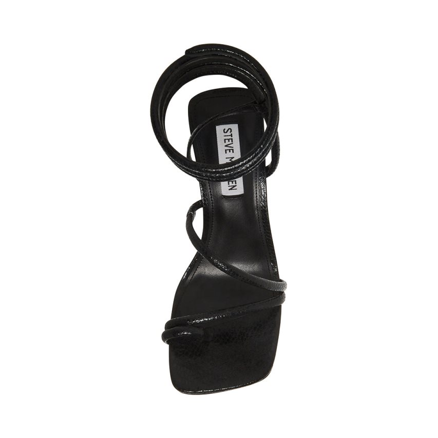 Black Steve Madden Shantelle Women's Heels Sandals | PH 469316YB